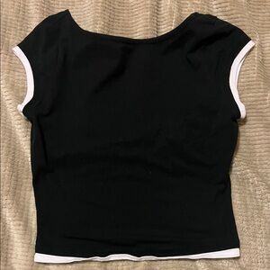 Urban Outfitters Black and White Crop Top